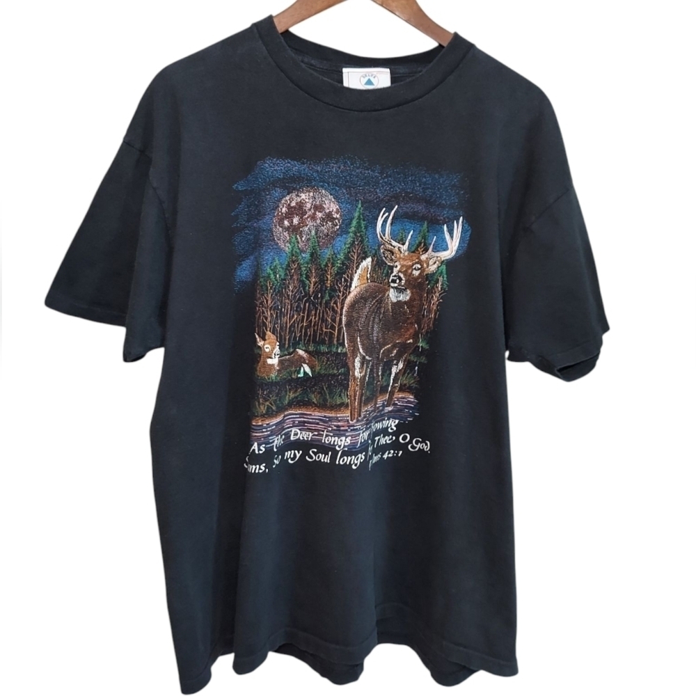 Vintage USA Delta Deer Graphic Cotton T-Shirt Unisex